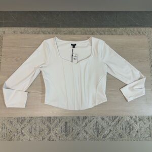 NWT Express Body Contour Long Sleeve Top size Large